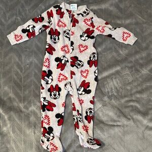 Disney Minnie Mouse Gray and Red Kids One Piece